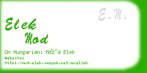 elek mod business card